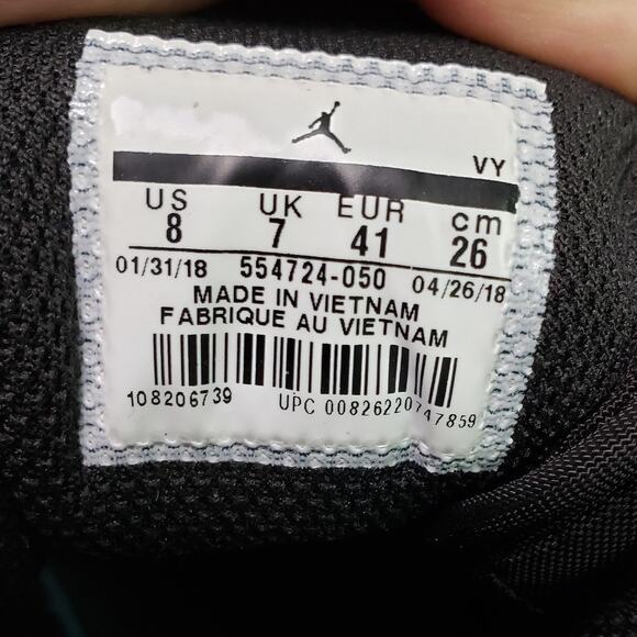 Nike Air Jordan 1 Retro Mid Basketball Shoes‎ All Black Sneakers Men\'s Size 8 main image 6